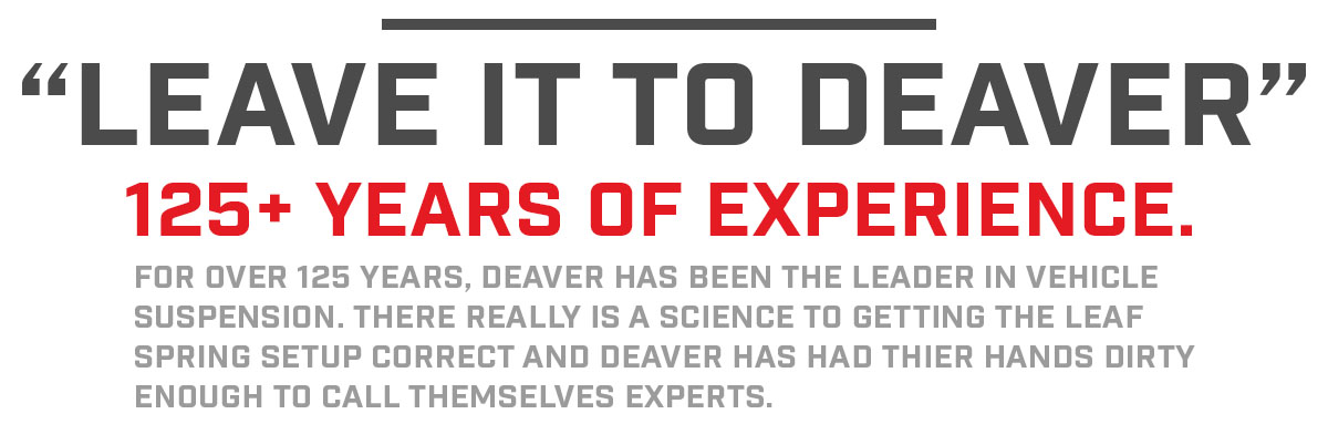 Deaver: 125 years of Leaf Spring Experience!